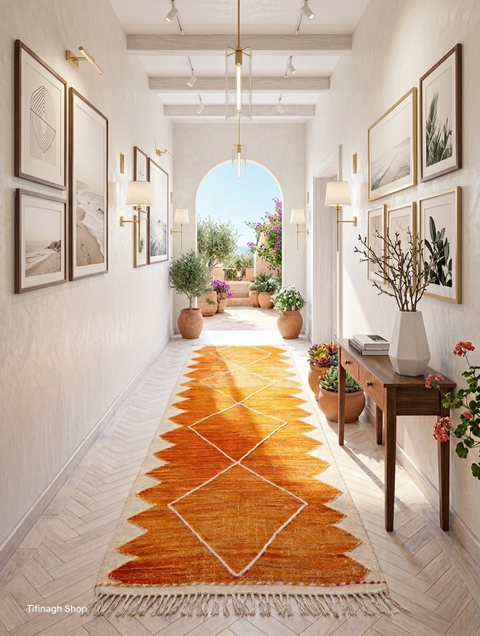 Tapis berbère - Kilim Zanafi 2.92 m x 0.90 m
