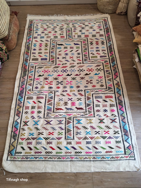 Tapis berbère - Kilim de Taznakht 2.46m x 1.49m