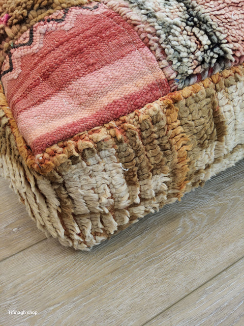Vintage patchwork pouf
