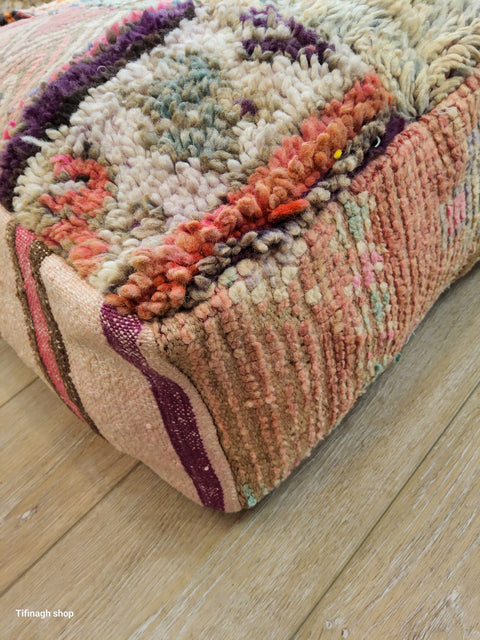 Vintage patchwork pouf