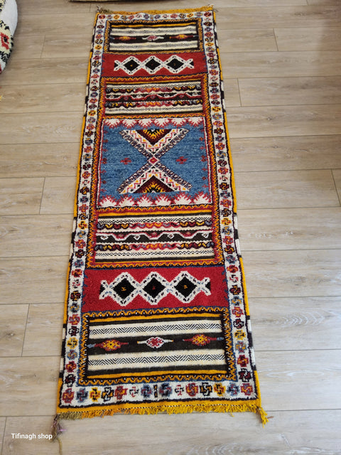 Tapis berbère - Boujaad 3m x 0.67m – Tifinagh Shop France Tapis berbère - Boujaad 3m x 0.67m – Tifinagh Shop France
