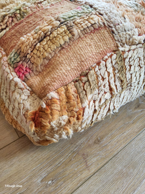 Vintage patchwork pouf