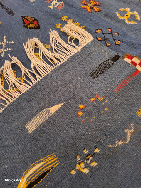 Berber carpet - Kilim of Taznakht 1.56 mx 1 m