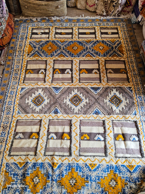 Tapis berbère - Kilim de Taznakht 3.15m x 1.97m  RARE!!
