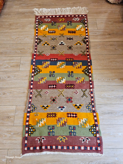 Tapis berbère - Kilim de Taznakht 1.55m x 0.65m