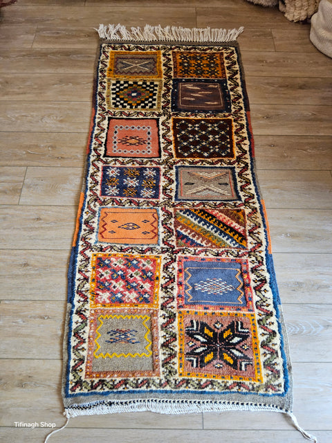 Berber carpet - Kilim of Taznakht 1.66mx 0.71m