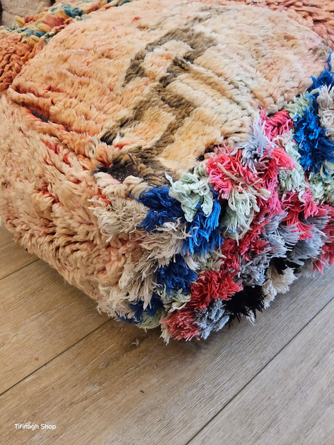 Vintage patchwork pouf