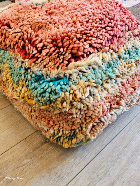Vintage patchwork pouf