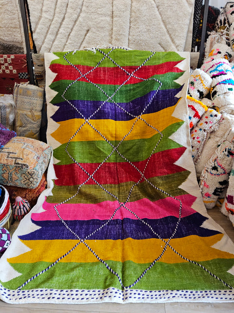 Tapis berbère - Kilim Zanafi 2.93 m x 1.85 m