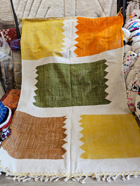 Tapis berbère - Kilim Zanafi Coloré 2.98 m x 1.96 m