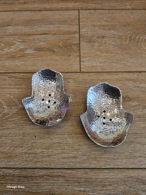 Lot de 2 porte-savons khamssa en Metal Martelés