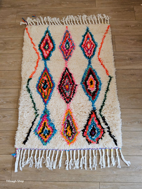 Tapis berbère coloré Azilal 1.20m x 0.84m