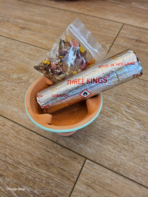 Ensemble de Brûleur Encensoir + Bakhour ou Prour + Charbon