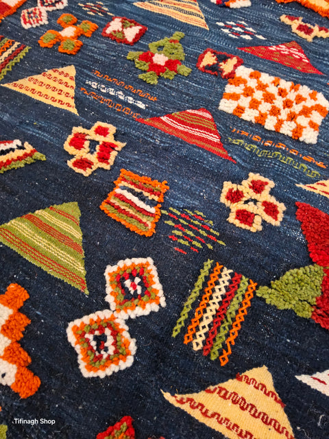 Tapis berbère - Kilim de Taznakht 2.64m x 1.44m