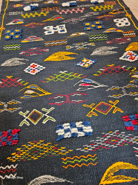 Tapis berbère - Kilim de Taznakht 2.56m x 0.76m