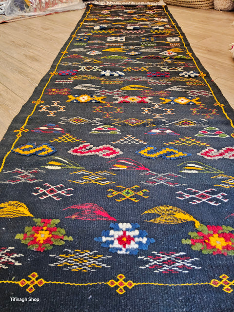 Tapis berbère - Kilim de Taznakht 2.56m x 0.76m