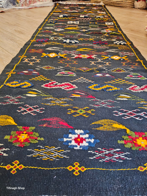 Tapis berbère - Kilim de Taznakht 2.56m x 0.76m