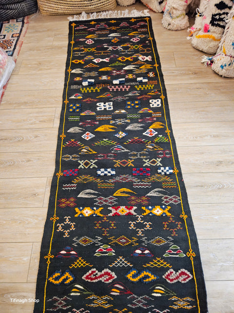 Tapis berbère - Kilim de Taznakht 2.56m x 0.76m
