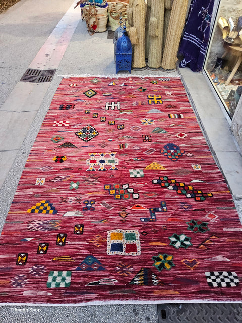 Tapis berbère - Kilim de Taznakht 2.65m x 1.52m