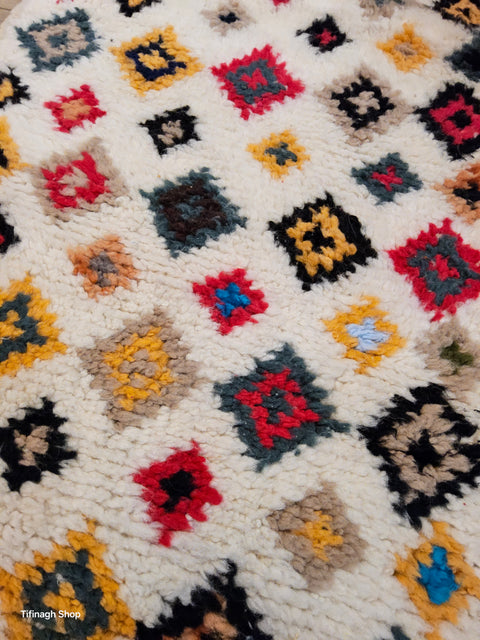 2 Tapis berbères colorés Azilal 1.09m x 0.65m