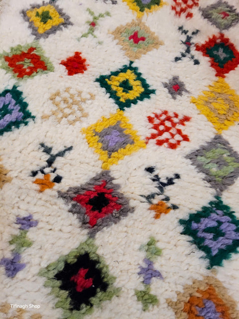 2 Tapis berbères colorés Azilal 1.08m x 0.61m