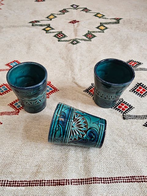 2 Verres beldi Mug Ciselés 10cm