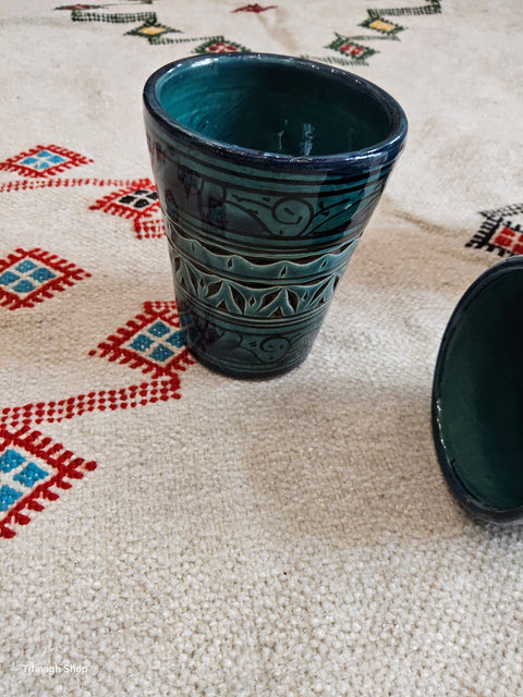 2 Verres beldi Mug Ciselés 10cm