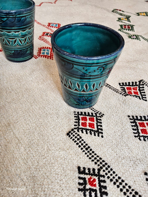 2 Verres beldi Mug Ciselés 10cm