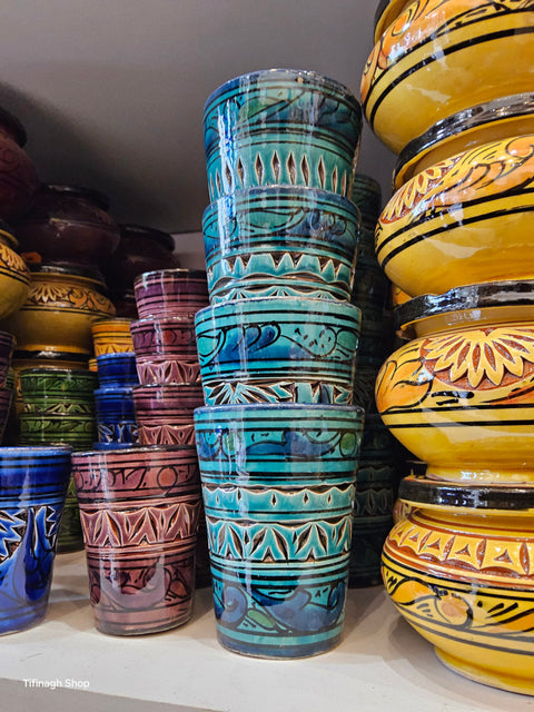 2 Verres beldi Mug Ciselés 10cm