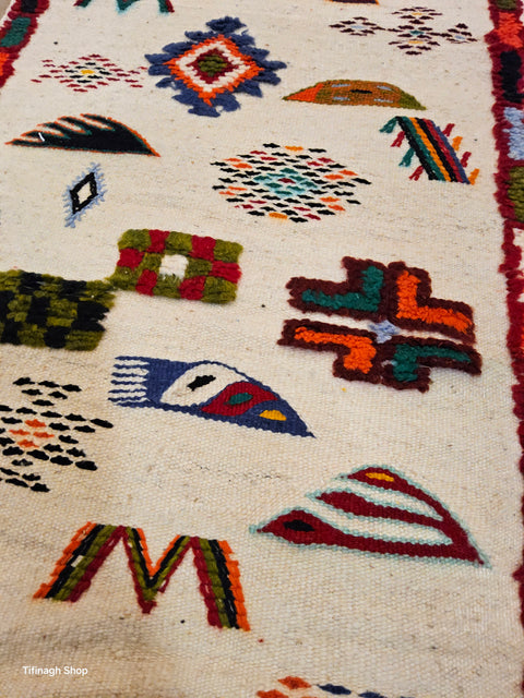 Tapis berbère - Kilim de Taznakht 2.60m x 0.60m