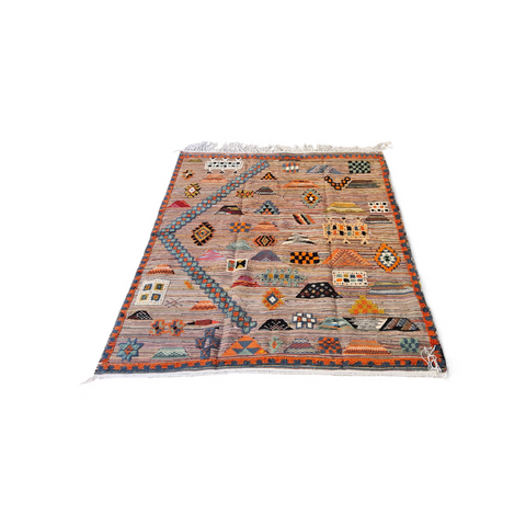 Berber carpet - Kilim of Taznakht 1.90mx 1.70m