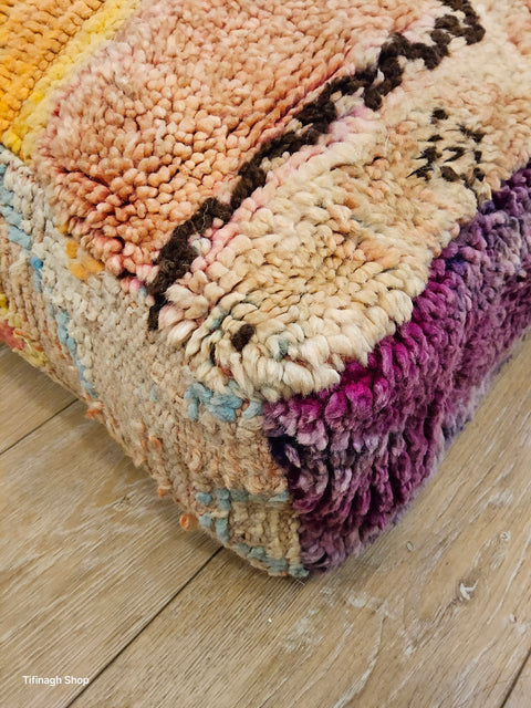Vintage patchwork pouf