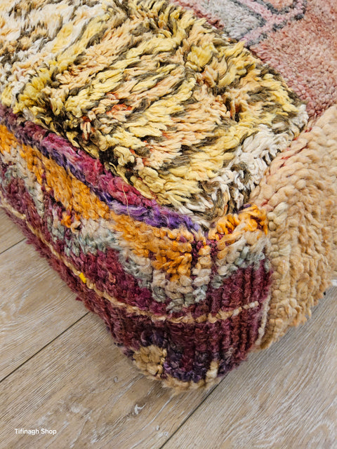 Vintage patchwork pouf