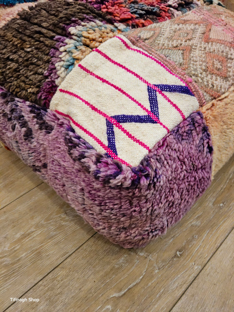 Vintage patchwork pouf