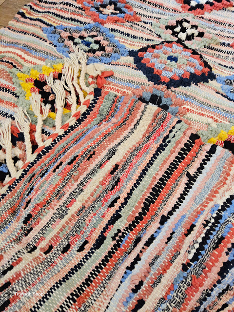 Tapis berbère - Boucherouite Nouveau 1.14m x 0.75m Design Azilal