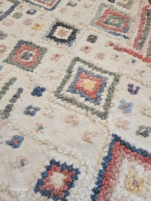 Tapis berbère - Boucherouite Nouveau 1.58m x 0.87m Design Azilal