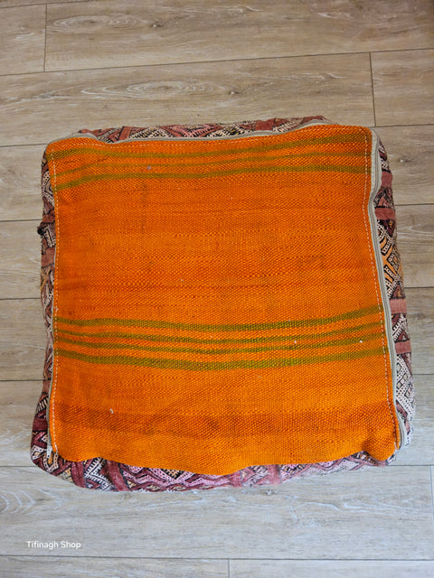Vintage kilim pouf