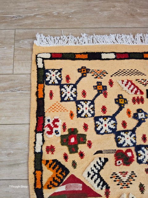 Tapis berbère - Kilim Akhnif de Taznakht 1.10m x 0.67m