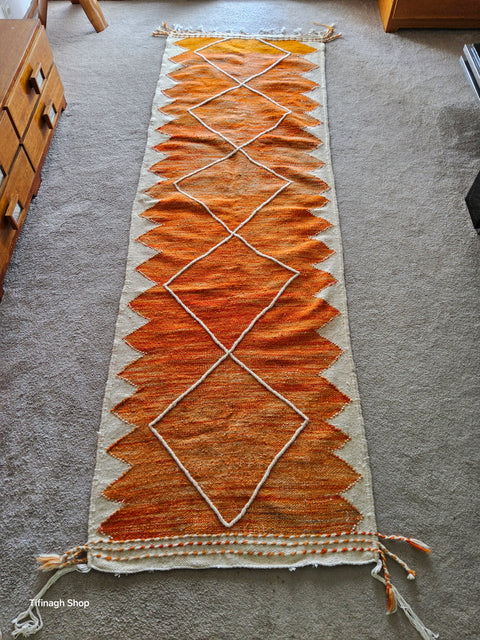 Tapis berbère - Kilim Zanafi 2.92 m x 0.90 m
