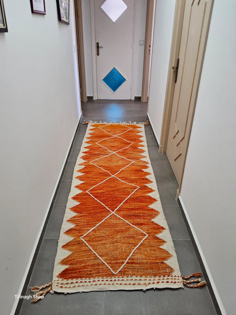 Tapis berbère - Kilim Zanafi 2.92 m x 0.90 m