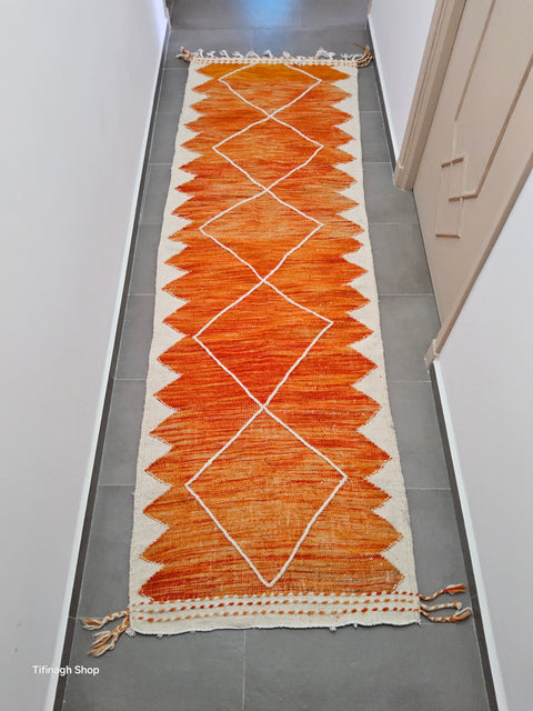 Tapis berbère - Kilim Zanafi 2.92 m x 0.90 m