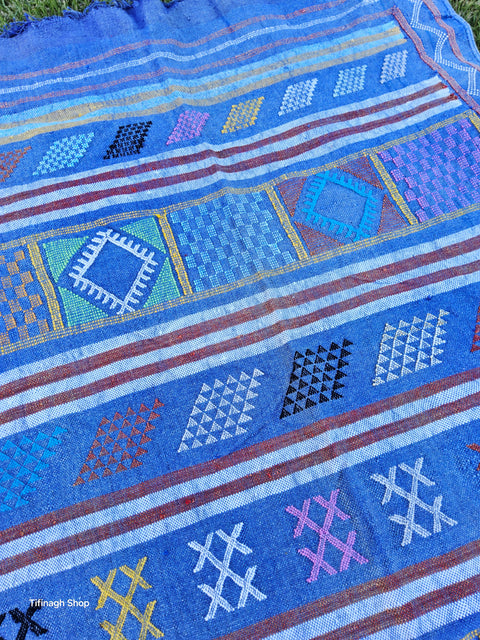 Berber carpet - Kilim from Taznakht Sabra 1.45mx 0.98m