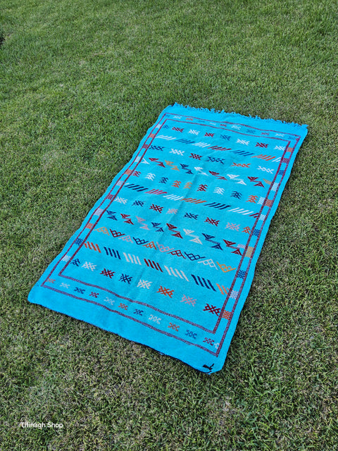 Berber rug - Taznakht kilim velvet 1.53m x 1.03m