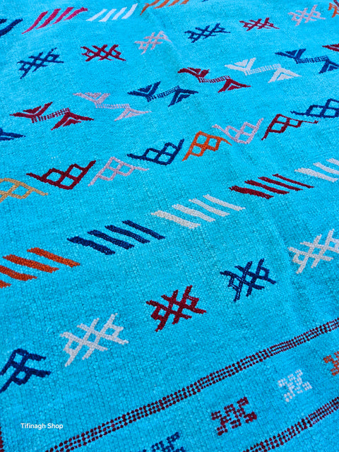 Berber rug - Taznakht kilim velvet 1.53m x 1.03m