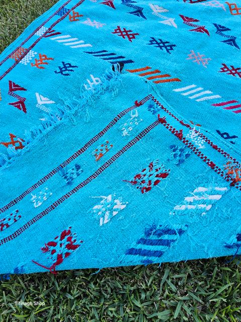 Berber rug - Taznakht kilim velvet 1.53m x 1.03m
