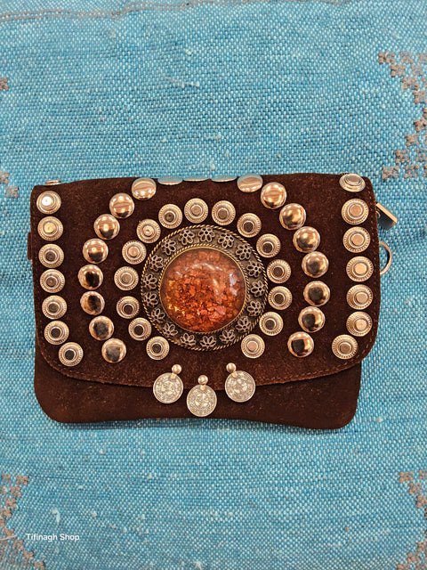 Marokkanischer Shopper aus Samt mit Tasche