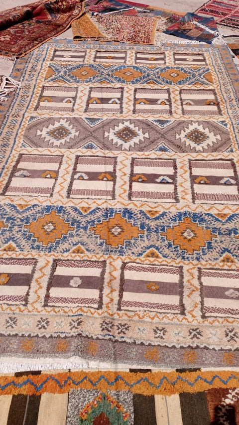 Tapis berbère - Kilim de Taznakht 3.15m x 1.97m  RARE!!