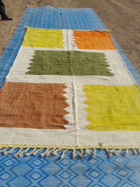 Tapis berbère - Kilim Zanafi Coloré 2.98 m x 1.96 m