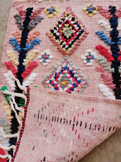 Tapis berbère - Boucherouite Nouveau 1.00m x 0.60m Design Azilal