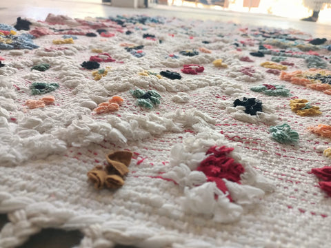 Tapis berbère - Boucherouite Nouveau 1.50m x 0.92m Design Azilal